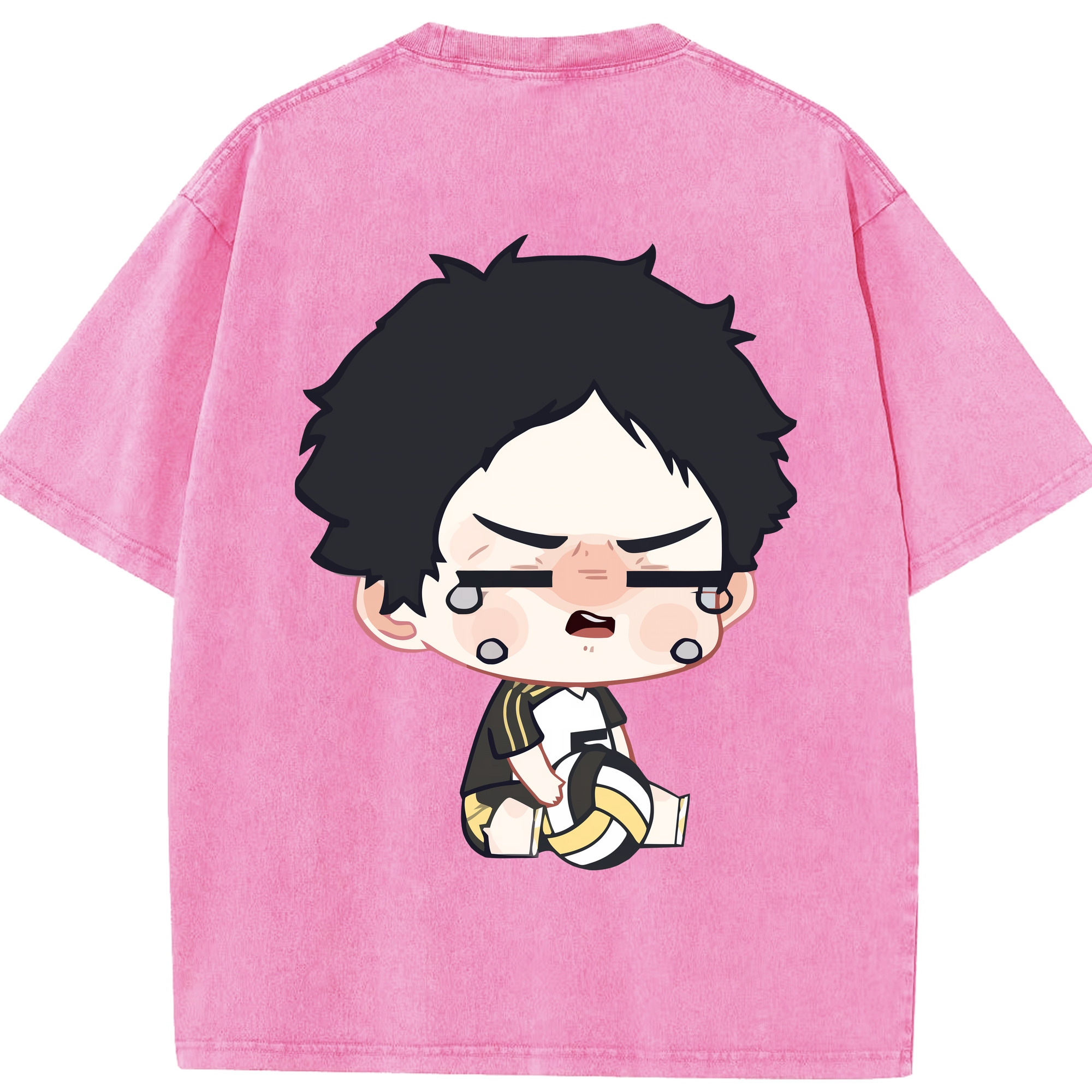 （画像用） ハイキュー!! Haikyu!! 綿100% ヴィンテージ風 半袖Tシャツ（背面プリント）